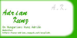 adrian kunz business card